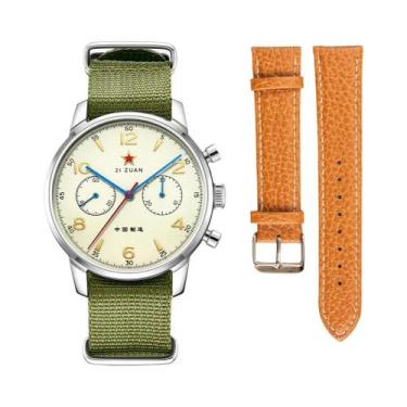 Imagem de Relógio De Pulso Mecânico Clássico Masculino De 40mm, Cronógrafo Aviad