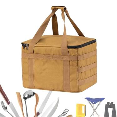 Imagem de de armazenamento para acampamento – Caixa de armazenamento de acampamento | Cubo 20L recipiente ergonômico à prova d'água organizador para viagem, caminhada, , caiaque, dormitório