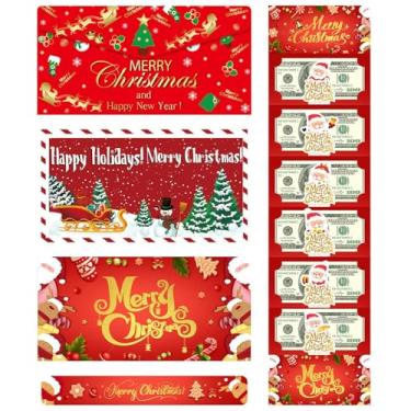 Imagem de Envelopes de dinheiro de Natal - Artigos de festa temática de Papai Noel | Envelopes de Natal com 6 compartimentos | para homens, mulheres, meninas, jovens, adolescentes, esposa, marido, filho, filha