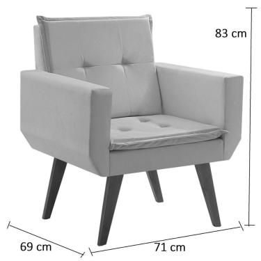 Imagem de Poltrona Taurus 1 Lugar Tecido Suede Rosa