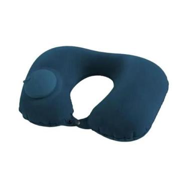Imagem de Almofada De Pescoço Inflável Portátil Para Viagens Ao Ar Livre, Viagen