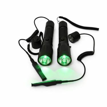 Imagem de Kit 2 Lanternas LED Luz Verde com Acionador Remoto e Suporte - Lintian