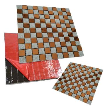 Imagem de Pastilha De Vidro Adesiva Parede Cozinha Lavabo Banheiro Sala Decorativa Facil Aplicacao Moderna Requintado Reforma