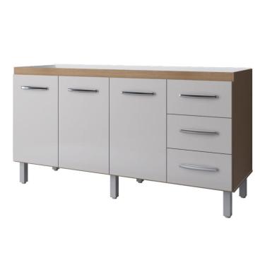 Imagem de Balcão Para Pia Emily 160 Cm Moblis Cor:savana Off White