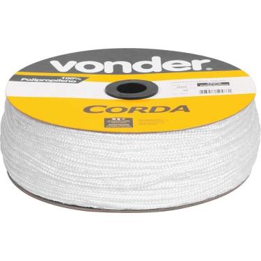 Imagem de Corda Multifilamento Trançada 6,0 Mm X 165 M, Branca, Em Carretel, Vonder