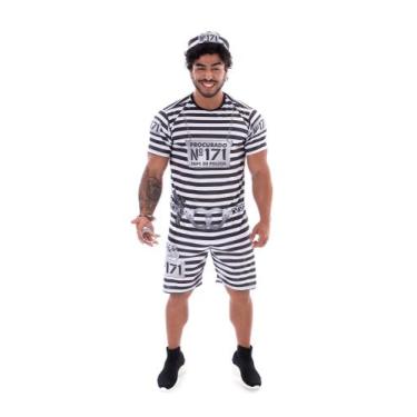 Imagem de Fantasia Presidiário Camiseta, Carnaval Metralha, Adulto, Petralhas - 