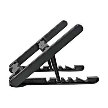 Imagem de Suporte Para Notebook Masticmol St35, 4 Níveis De Inclinação, Até 45 Graus, Preto - Resistente E Leve