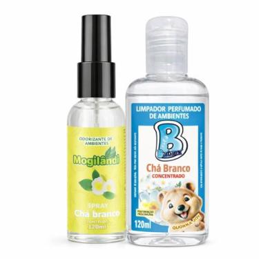 Imagem de Kit odorizador ambiente 120ml cha branco casa cheirosa