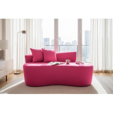 Imagem de Namoradeira Sofá Feijão Hana 130cm Orgânica Couro - Mansão Decor