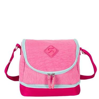 Imagem de Lancheira 2 Compartimentos Sestini Lunch Crinkle 3 Double Rosa - Pink,