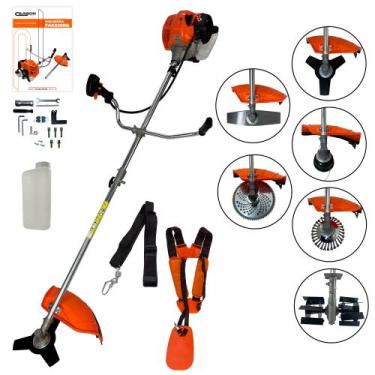 Imagem de Roçadeira a Gasolina Aparador Cortador de Grama com Enxada Capinadeira