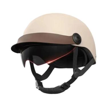 Imagem de Capacete Retro Ultra Leve Unissex Com Óculos Para Motocicletas E Bicic