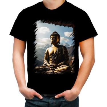 Imagem de Camiseta Colorida Estátua de Buda Iluminado Religião 11 - Kasubeck Sto