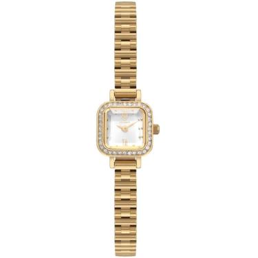 Imagem de Relógio Technos Feminino Ref: 1042ah/1k Retangular Mini Dourado