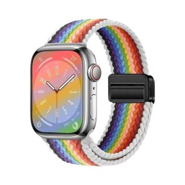 Imagem de Pulseira Magnética Trançada De Nylon Para Apple Watch Ultra 9 8 7 6 5 