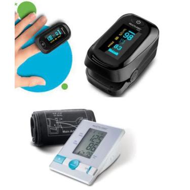 Imagem de Kit Oxímetro Digital pulso de Dedo + Monitor de pressão arterial digit