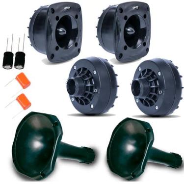 Imagem de Kit 2 Driver + 2 Tweeter+ 2 Corneta Curta + Capacitores - ORION