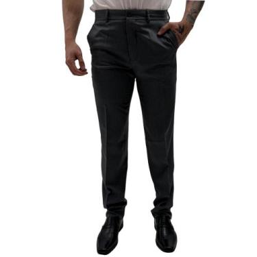 Imagem de Calça Angelo Bertoni Social Clássica Masculina, 40, Cinza