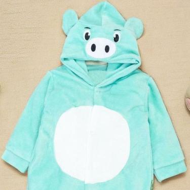 Imagem de Macacao para Bebe em Plush com Capuz Bordado de Bichinho - era uma vez