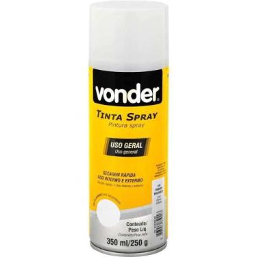 Imagem de Tinta Em Spray Branco Brilhante, 350 Ml/250 G, Vonder Branco