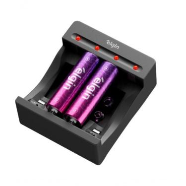 Imagem de Carregador de Pilhas e Bateria Elgin Scusb Aa Aaa 9v Usb com Cabo Micro Usb e 2 Unidade...