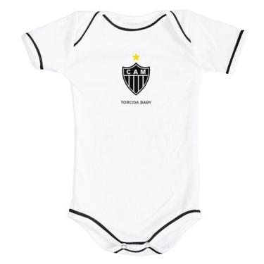 Imagem de Body Atletico MG Bebe Recem Nascido Oficial Torcidababy, Branco, P (0-