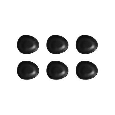 Imagem de Conjunto de Cumbucas Ovais Porto Brasil Orgânico Preto Matte 265ml - 6 Peças
