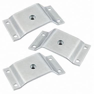 Imagem de Kit com 3 Chapinhas Chapa Inclinada 10o Fixação Pés Palito Cromado