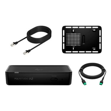 Imagem de Sistema de Áudio para Videoconferência Poly Studio A2 Audio Bridge B22X2AA#AC3 Preto Hp com Poe e 4 Portas A2B