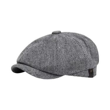 Imagem de Boina Retrô Masculina Estilo Peaky Blinders, Boné Octogonal Unissex Pa