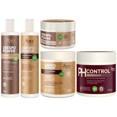 Imagem de Kit Apice Crespo Power 5 Produtos Anti Porosidade Capilar Completo Com