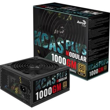 Imagem de Fonte de alimentação Aerocool Kcas Plus Gm 1000w 80 Plus Gold, cor pre