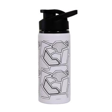 Imagem de Garrafa de Água Alumínio Squeeze 600ml Geometric Yin s - Yin'S, Branco