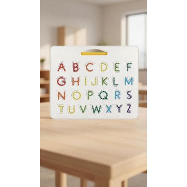 Imagem de Lousa Educativa Alfabeto e Números Dupla Face 32x26cm - Congratulation