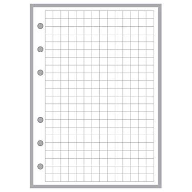 Imagem de Inserção de planejador de papel quadriculado tamanho A6 de 1/10.2 cm, para fichários de 6 anéis (10,4 cm x 14,7 cm). Este é um tamanho A6 padrão europeu. Seu A6 pode ser diferente. Veja as imagens.