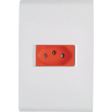 Imagem de Conjunto 1 Tomada 2P+T 20A/250V Vermelha Liz - Tramontina