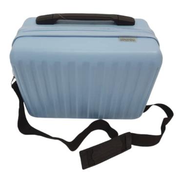 Imagem de Frasqueira Mão Maleta Viagem Maquiagem Cosmetico Original (Médio, Azul)