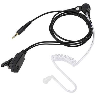 Imagem de Fone de ouvido com fio, fone de ouvido portátil PTT fone de ouvido rotativo plugue de orelha monaural ruído para pessoal de segurança/guarda-costas/hotel