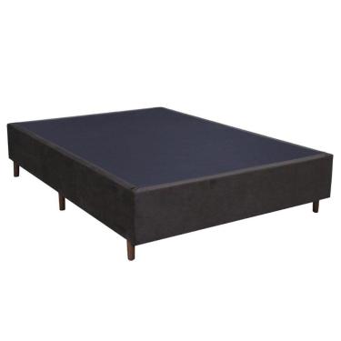 Imagem de Base Para Cama Box Casal 138cm Suede Liso Tower NW Marrom - Gazin