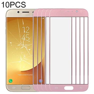 Imagem de HUANGYUNCHAO Acessórios telefônicos 10 PCS Lente de vidro externo da tela frontal para Samsung Galaxy J7 / J730 Substituição do telefone celular