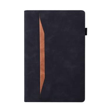 Imagem de ZiEuooo Capa protetora de couro durável para tablet Samsung Galaxy A8 S8 Plus Ultra (S8 11 2022 X700 X706, preto)