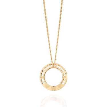 Imagem de Gargantilha Abençoado Por Deus Rommanel Folheado A Ouro