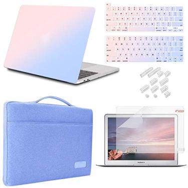 Imagem de iCasso MacBook Pro 13 polegadas versão 2020 modelo A2238M1 /A2251/A2289 Pacote 5 em 1, capa rígida, capa, protetor de tela, capa de teclado e plugue de poeira compatível com MacBook Pro 13 polegadas (Gradient)