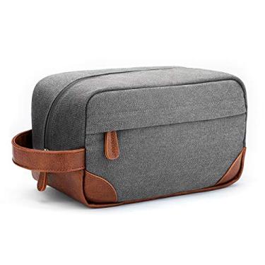 Imagem de Vorspack necessaire de pendurar para homens, bolsa de barbear de lona resistente à água para viagem, Light Grey, One Size
