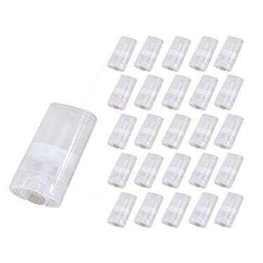 Imagem de (25 Pcs) - Goege 15 ML Clear Empty Plastic Oval Deodorant Containers Lip Balm Tubes for Lipstick, Crayon,chapstick,homemade Lip Balm,BPA Free (25 Pcs)