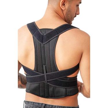 Imagem de Cinta Alivia A Dor Corretor Postural Previne Dores (C10) Cor:Preto;Tamanho:3XG