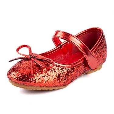 Imagem de Nova Utopia Sapatos de balé para meninas pequenas, Nfgf312n3 - Red, 7 Toddler
