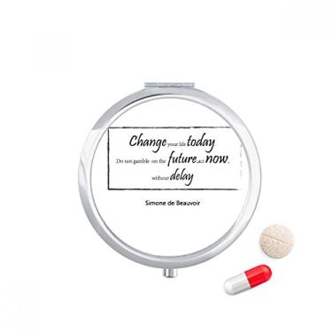 Imagem de Caixa de comprimidos Change Your Life Today com citação "Change Your Life Tody"