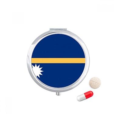 Imagem de Caixa de comprimidos com bandeira nacional de Nauru da Oceania Country, caixa de armazenamento de medicamentos