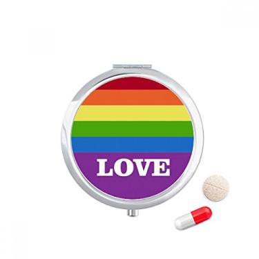 Imagem de Estojo de comprimidos Love LGBT Rainbow Homo para guardar remédios